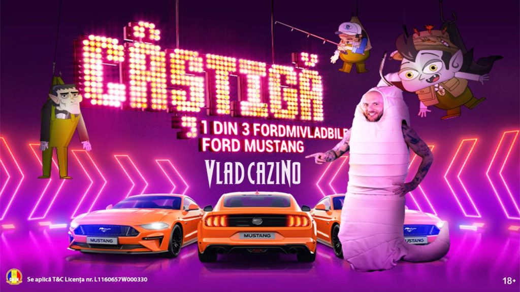 Promoția Vlad Cazino cu 3 Forduri Mustang