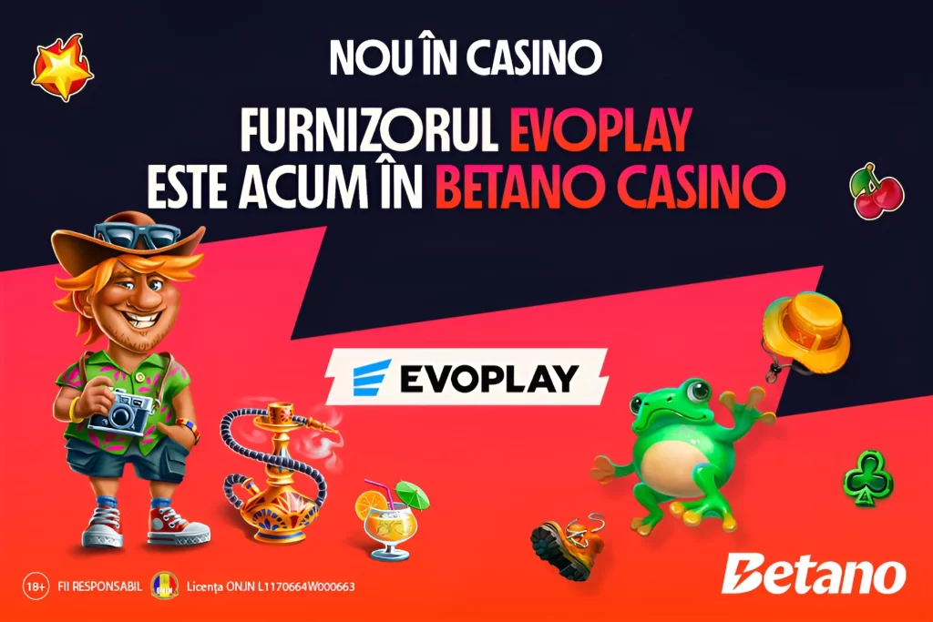 Furnizorul Evoplay este acum disponibil în Betano Casino