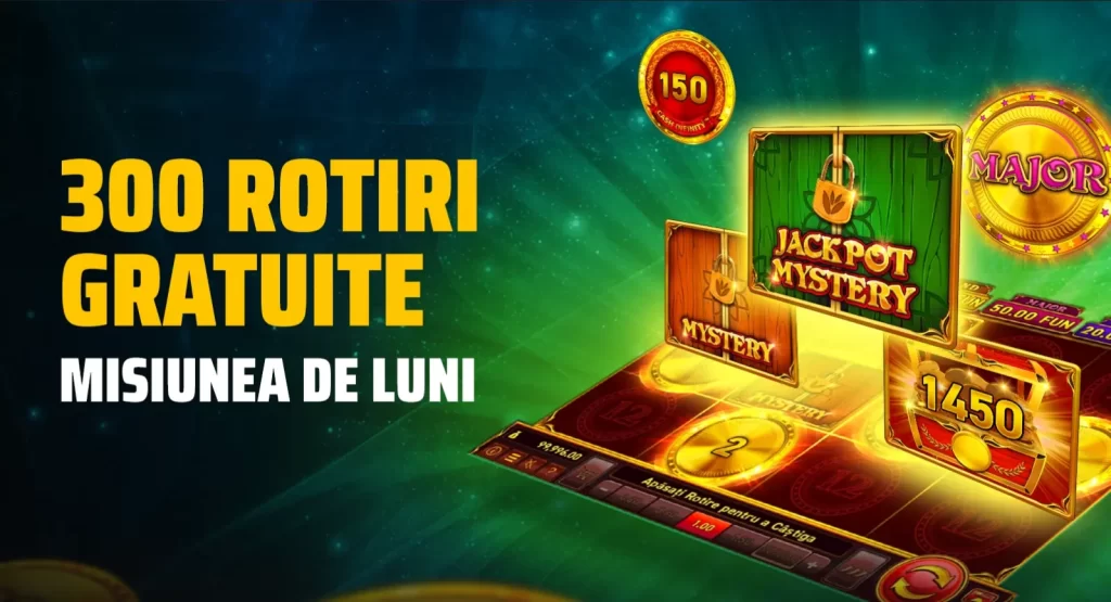Câștigă 300 Rotiri Gratuite cu Misiunea de Luni