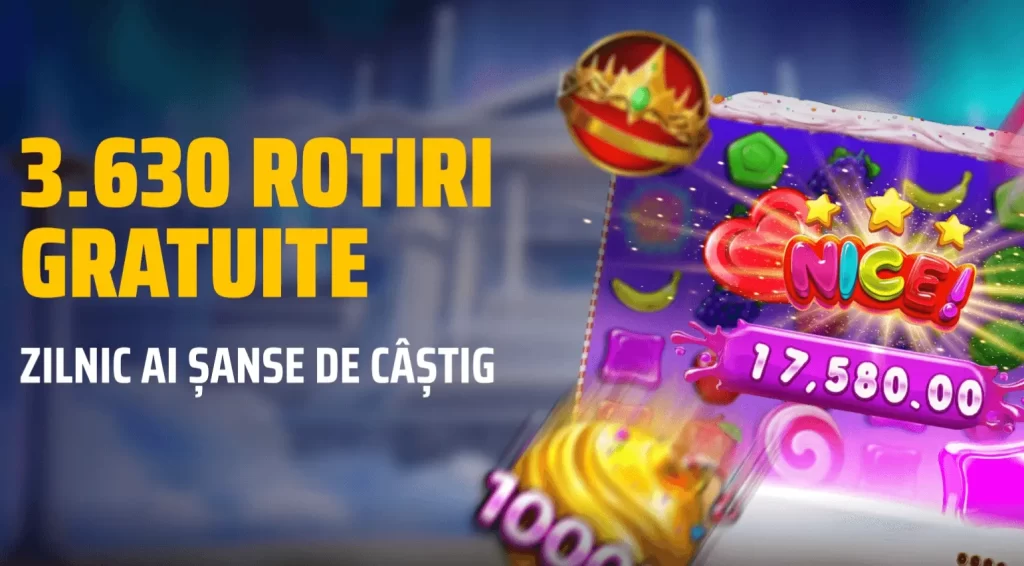 Câștigă până la 605 Rotiri Gratuite în fiecare zi