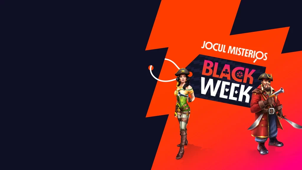 50 Rotiri Gratuite la Jocul Misterios - 50% extra de Black Week