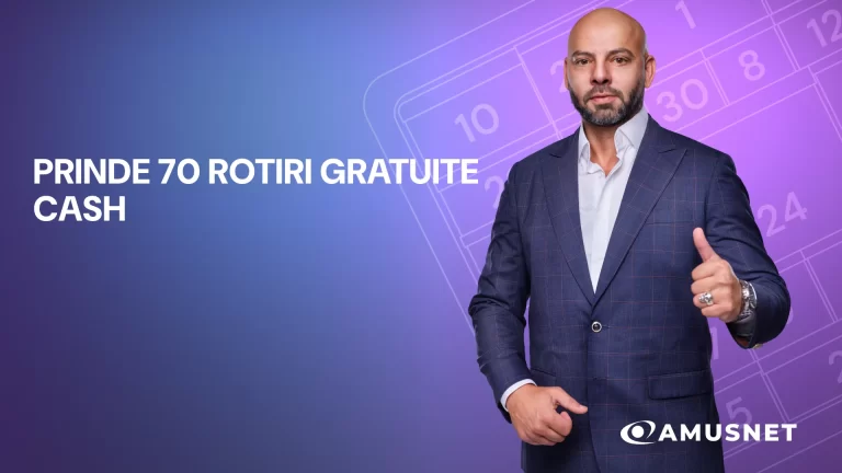 Câștigă 70 Rotiri Gratuite Fără Condiții de Rulaj