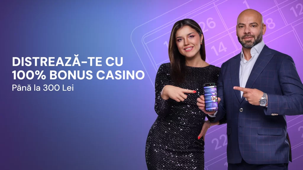 Bonus de 100% până la 300 RON la Casino în Calendarul Advent