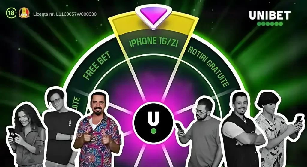Câștigă un iPhone 16 pe zi și alte premii atractive cu Unibet Spin `n` Win