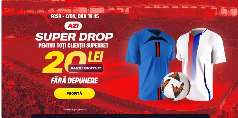 20 RON Bonus Fără Depunere pentru toate conturile Superbet