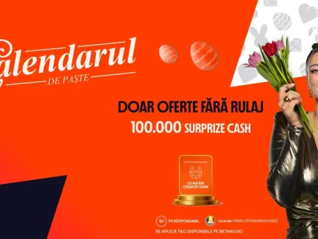 Astăzi te așteaptă 50 Rotiri Gratuite Fără Rulaj în Calendarul de Paște Betano