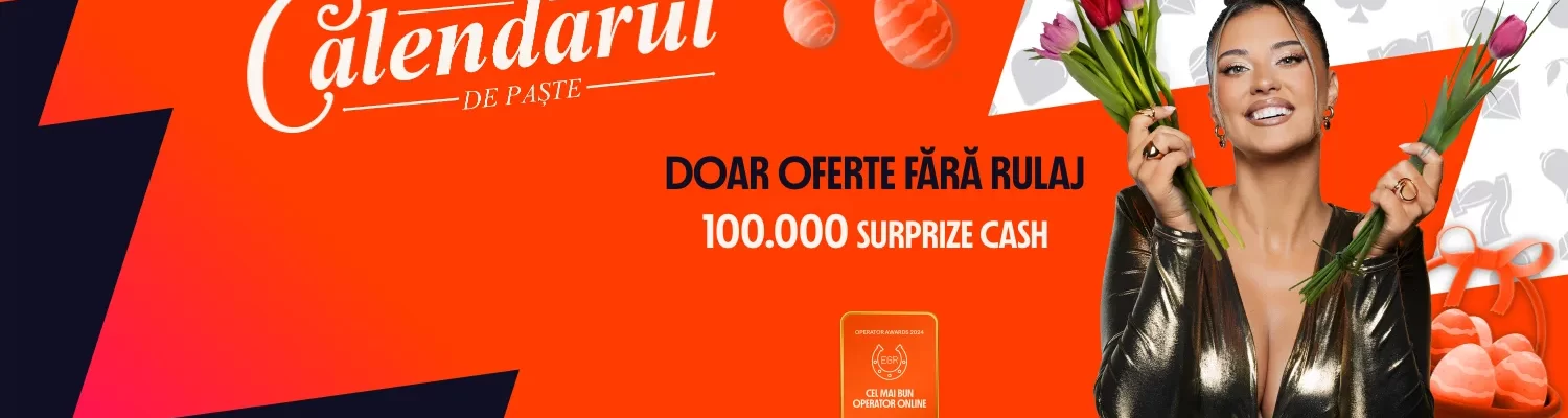 Calendarul de Paste Betano iti aduce zilnic bonusuri fara rulaj, pana la data de 27 aprilie