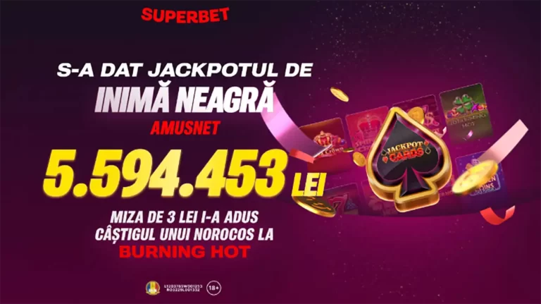 Jackpot uriaș câștigat la Superbet! Peste 5 milioane de lei acordați la Burning Hot